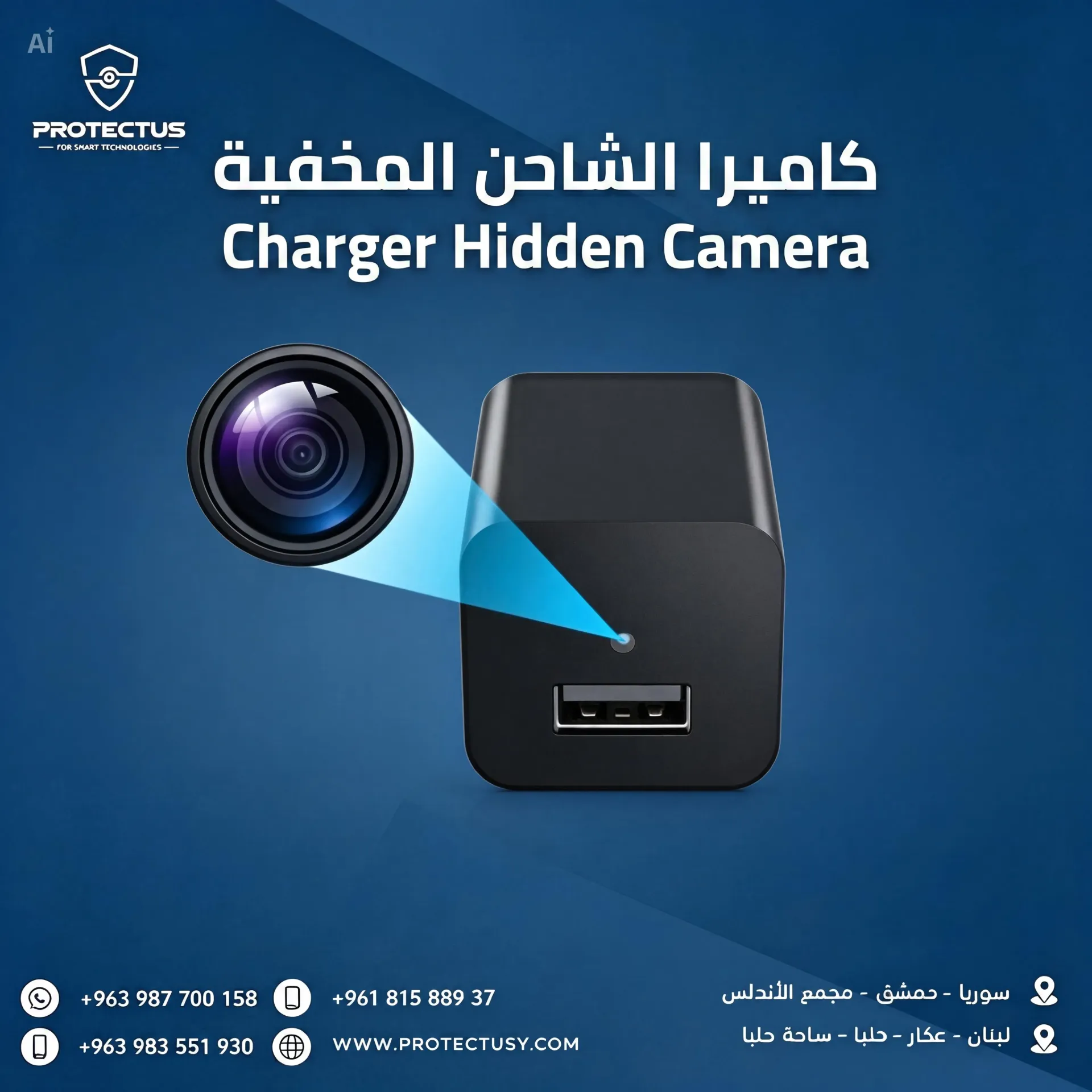 كاميرا الشاحن المخفية - Charger Hidden Camera